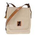 FENDI Shoulder Bag Canvas Beige 49413
