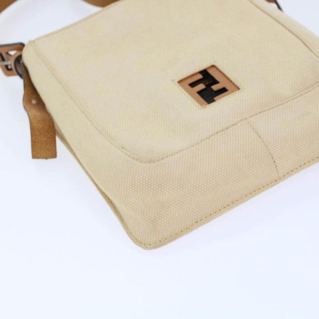 FENDI Shoulder Bag Canvas Beige 49413