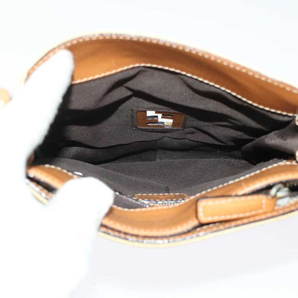 FENDI Shoulder Bag Canvas Beige 49413