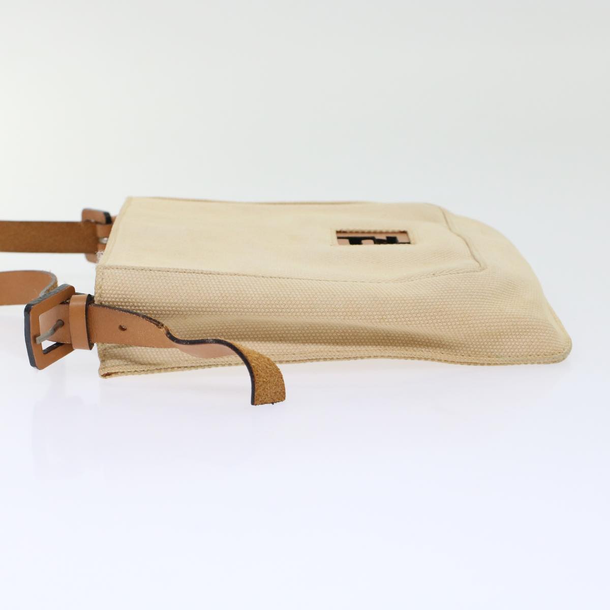FENDI Shoulder Bag Canvas Beige 49413