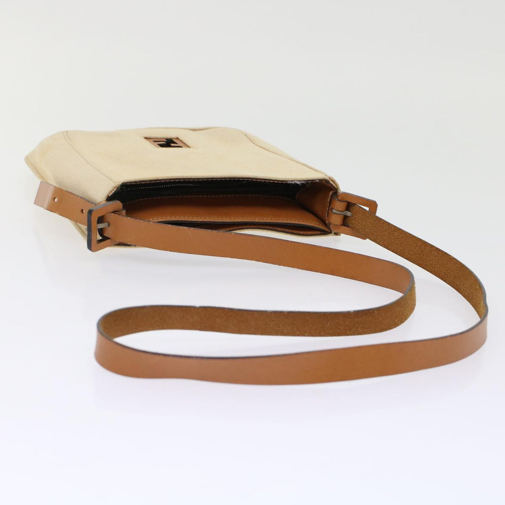 FENDI Shoulder Bag Canvas Beige 49413