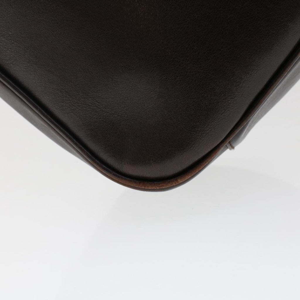 GUCCI Bamboo Hand Bag Leather 2way Dark Brown 01 1638 200047 49450