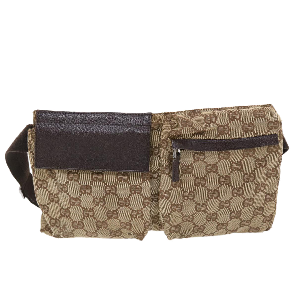 GUCCI GG Canvas Waist bag Beige 28566 49488