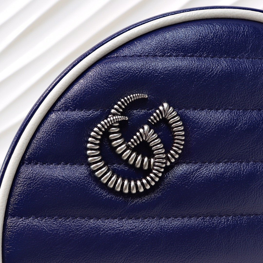 Glami Marmont Mini Round Shoulder Bag Blue For Women 7in/18cm Glami