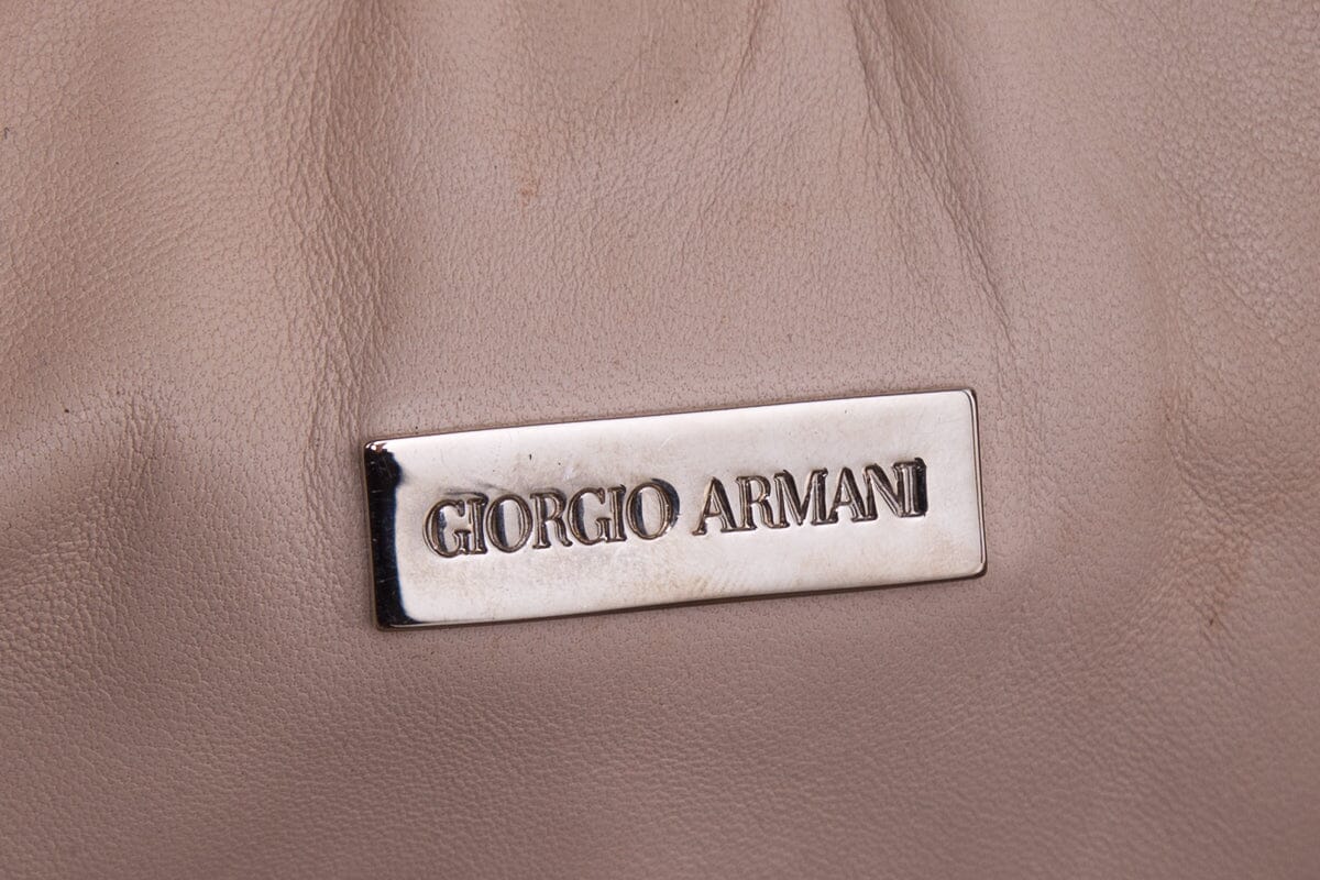 Giorgio Armani Brown 2000's Croc Handbag