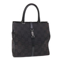 GUCCI GG Canvas Jackie Tote Bag Leather Black 00210643444 49600