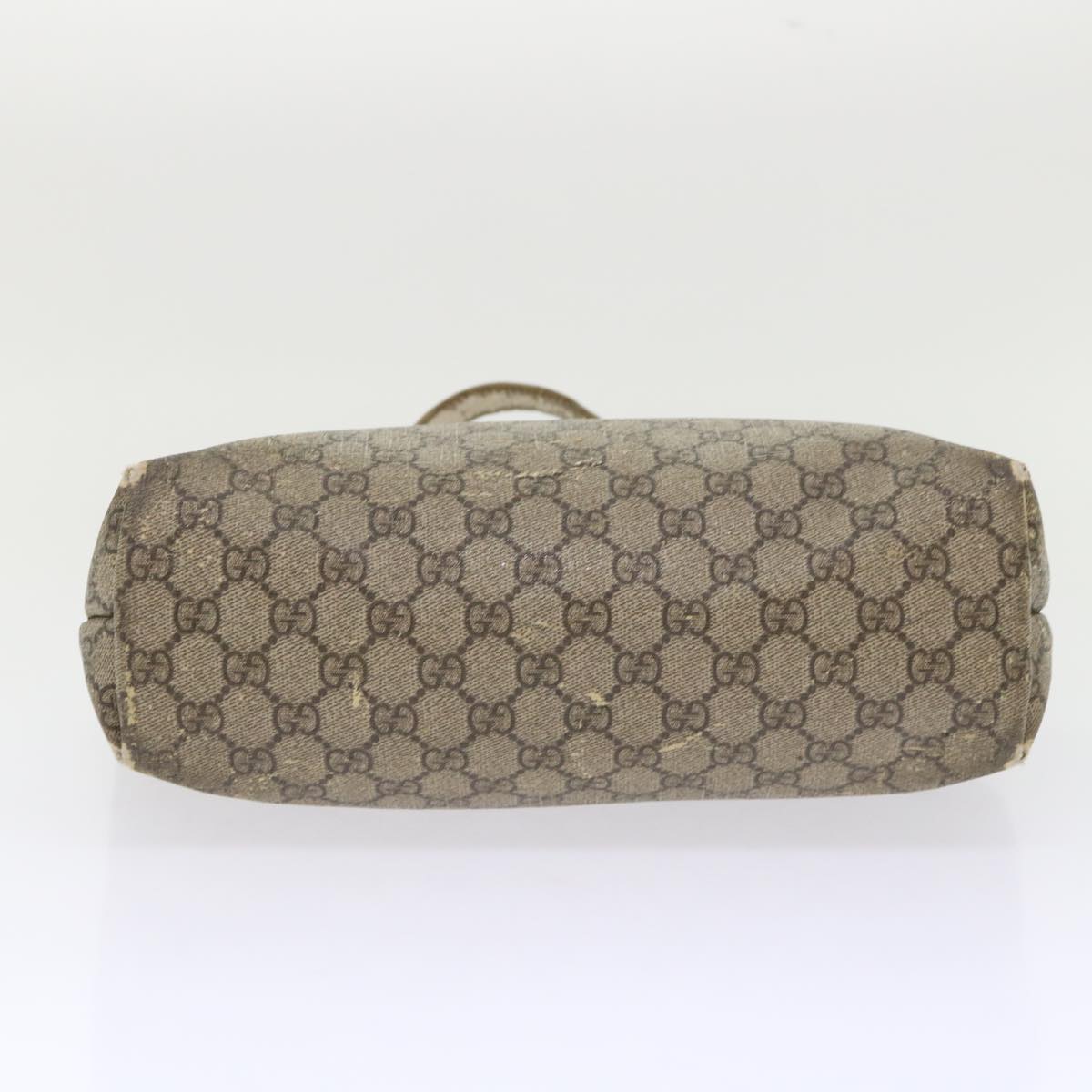 GUCCI GG Canvas Hand Bag PVC Leather Beige 211133 49611