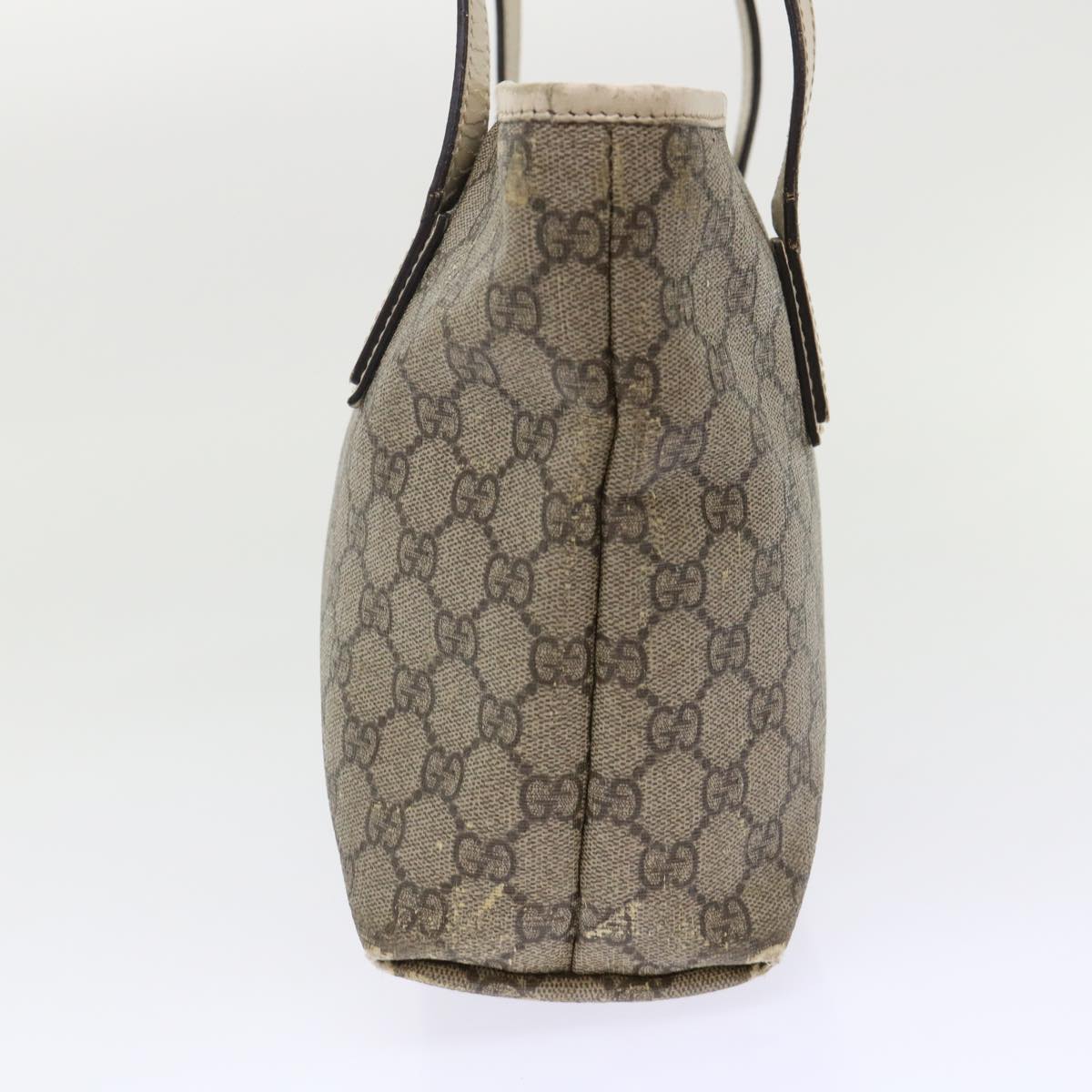GUCCI GG Canvas Hand Bag PVC Leather Beige 211133 49611