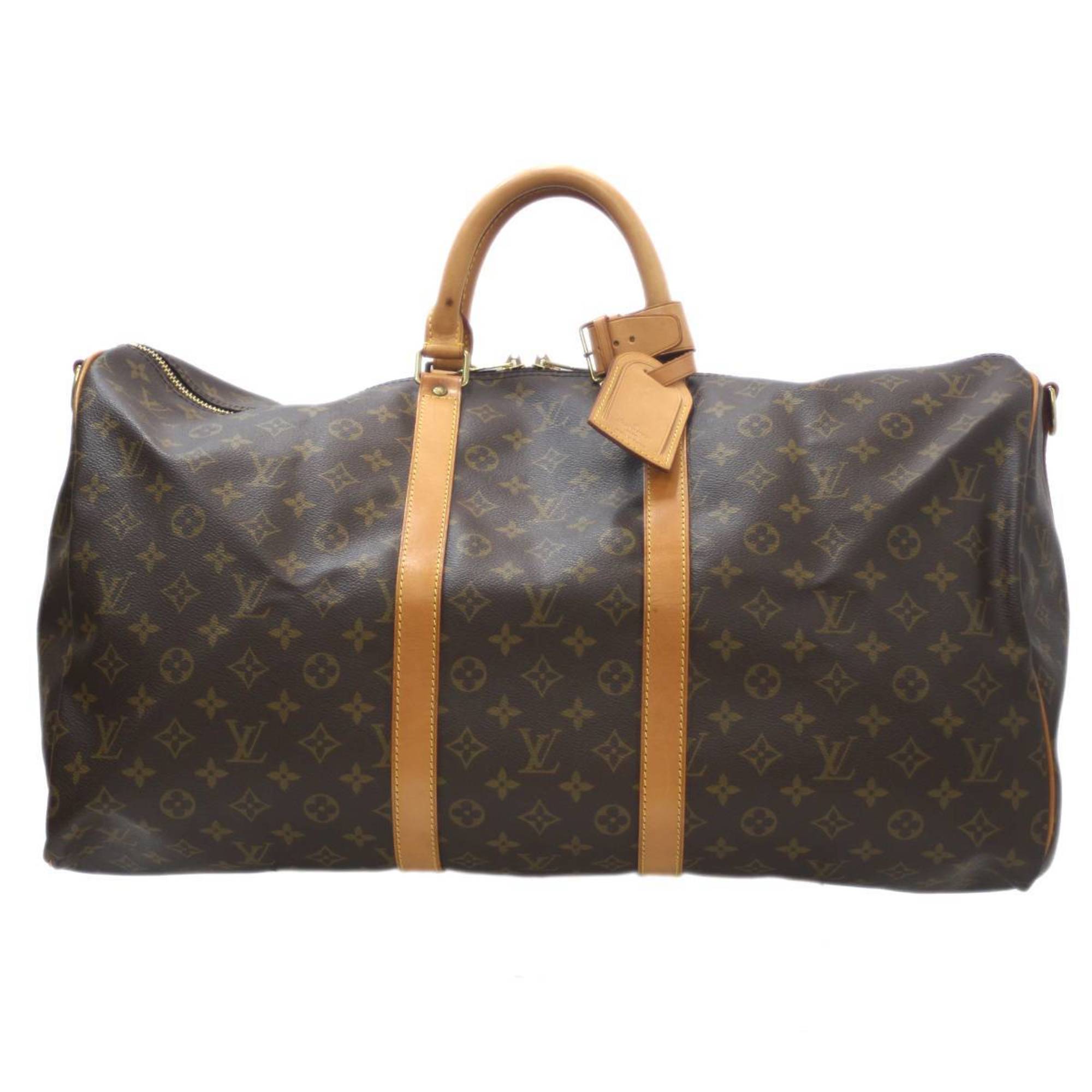 Louis Vuitton Keepall Bandouliere 55  Canvas Travel Bag ()