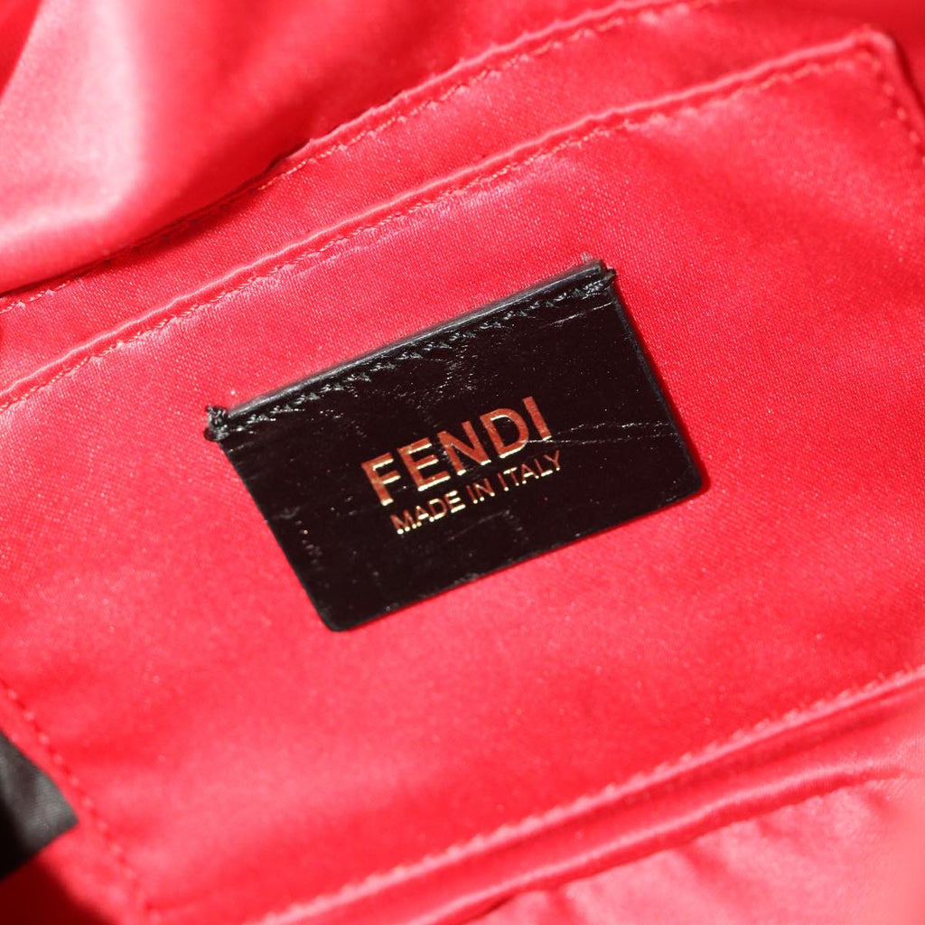 FENDI Mamma Baguette Shoulder Bag Leather Pink 49784