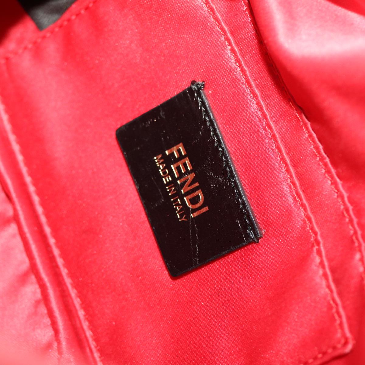 FENDI Mamma Baguette Shoulder Bag Leather Pink 49784