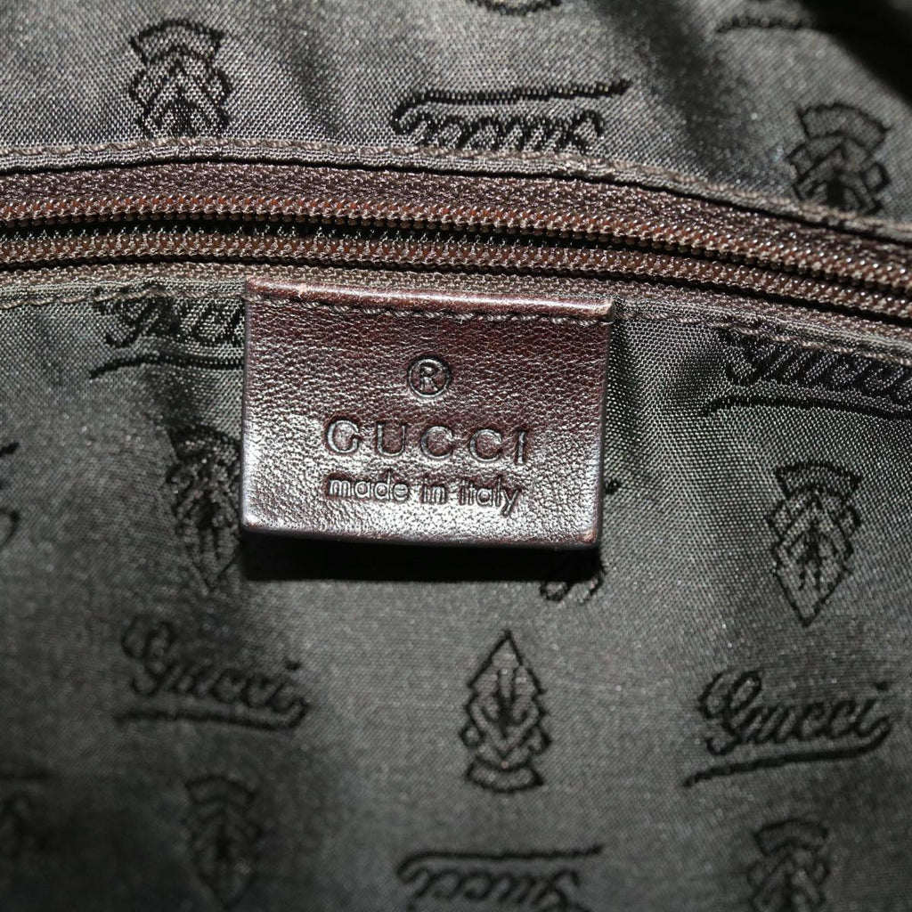 GUCCI GG Crystal Hand Bag Leather Beige 181487 49793