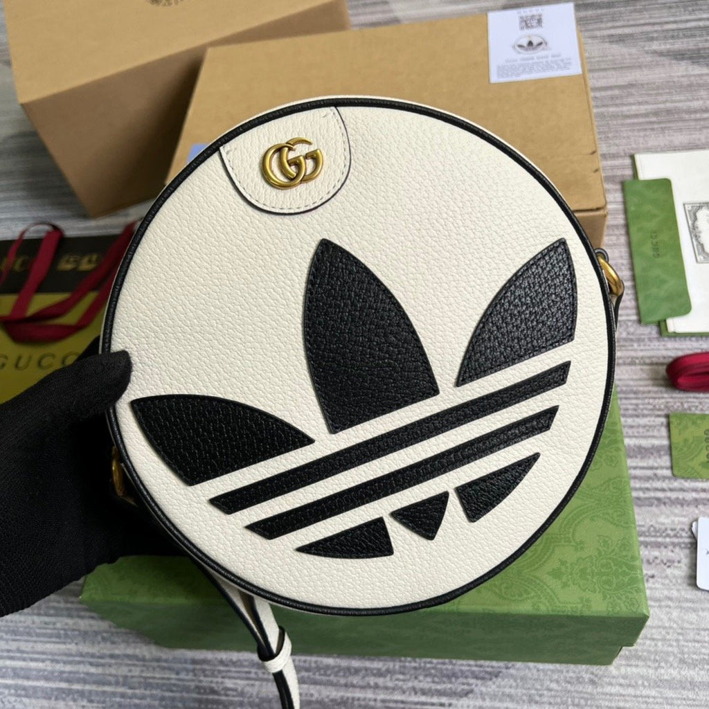 gg x Adidas Ophidia Shoulder Bag White For Women, Women’s Bags 8.6in/22cm gg 702626 DJ24T 8847