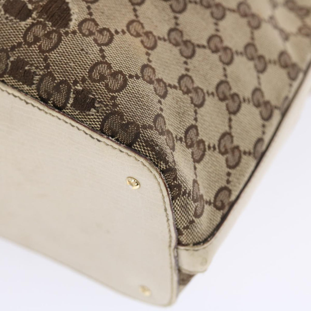 GUCCI GG Canvas Sherry Line Shoulder Bag Beige White 137385 49887