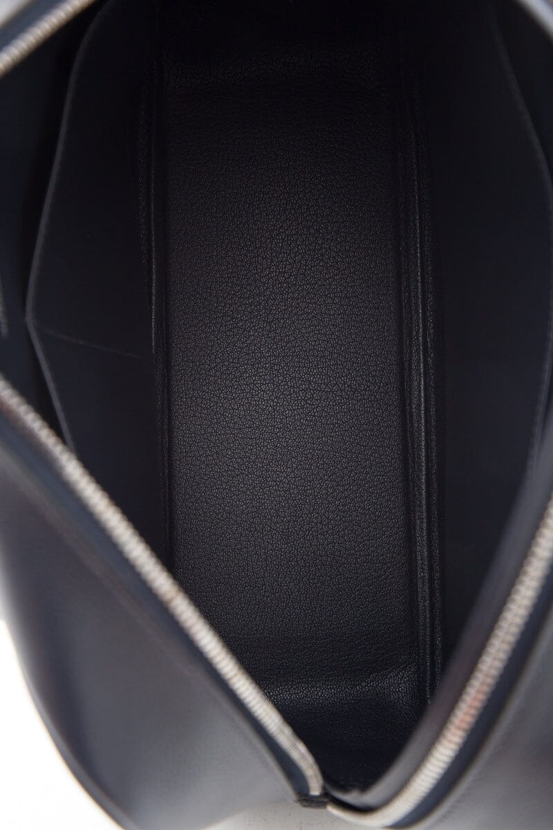 HermÃƒÆ’Ã‚Â¨s  Bleu Indigo Plume 28cm Handbag