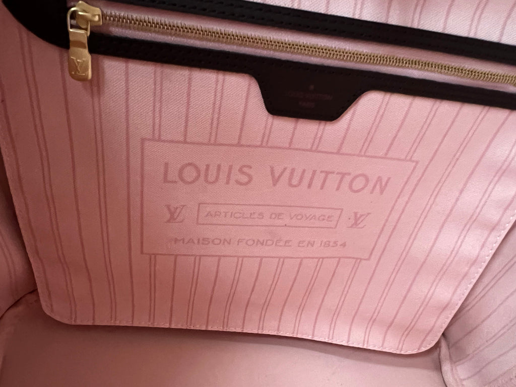 Louis Vuitton Neverfull MM Damier Ebene Rose Ballerine (RRP £1,410)