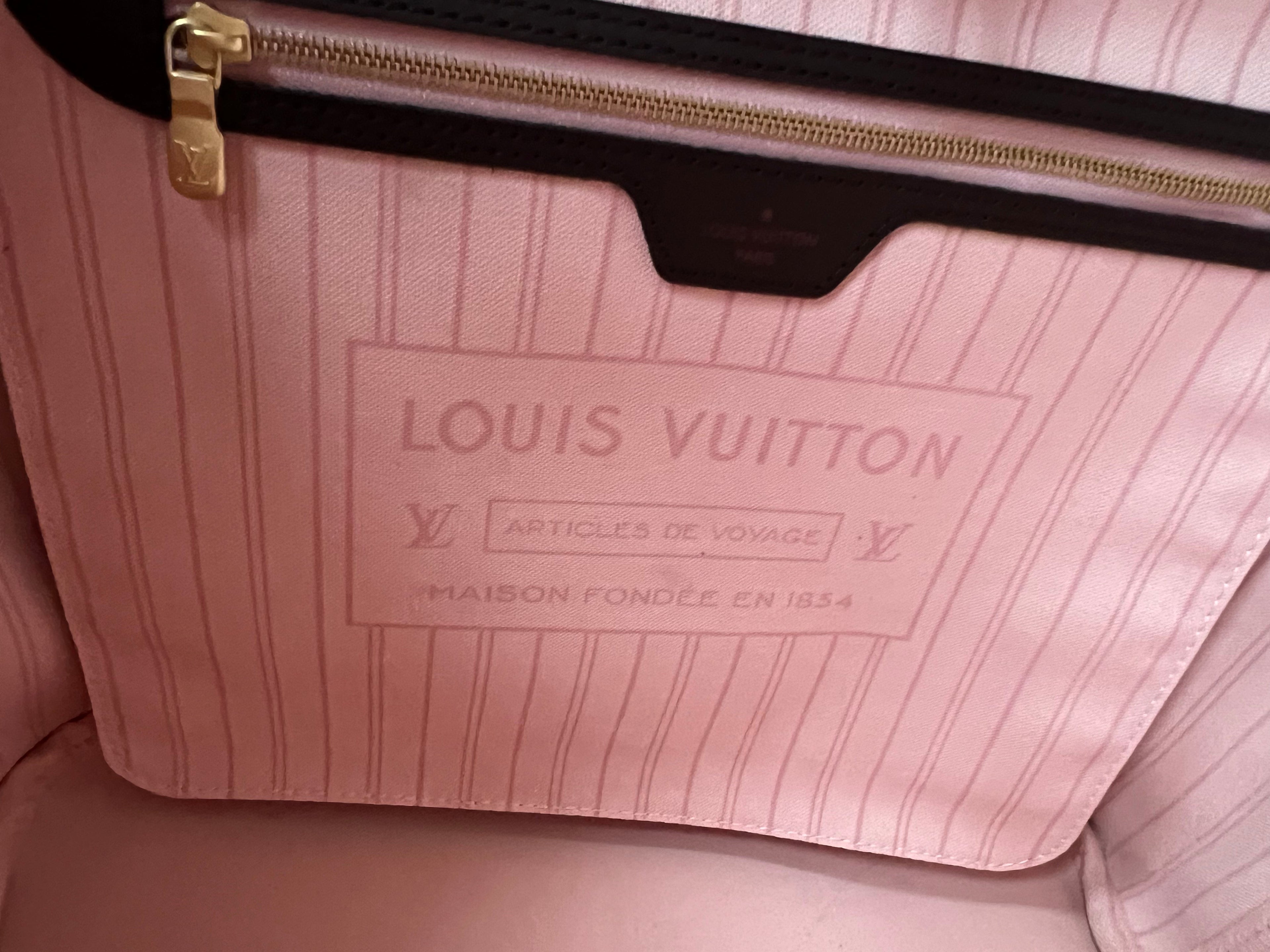 Louis Vuitton Neverfull MM Damier Ebene Rose Ballerine (RRP £1,410)