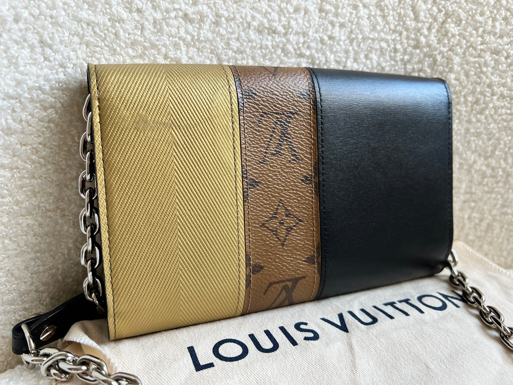 Louis Vuitton Reverse Monogram Studded Twist Chain Wallet