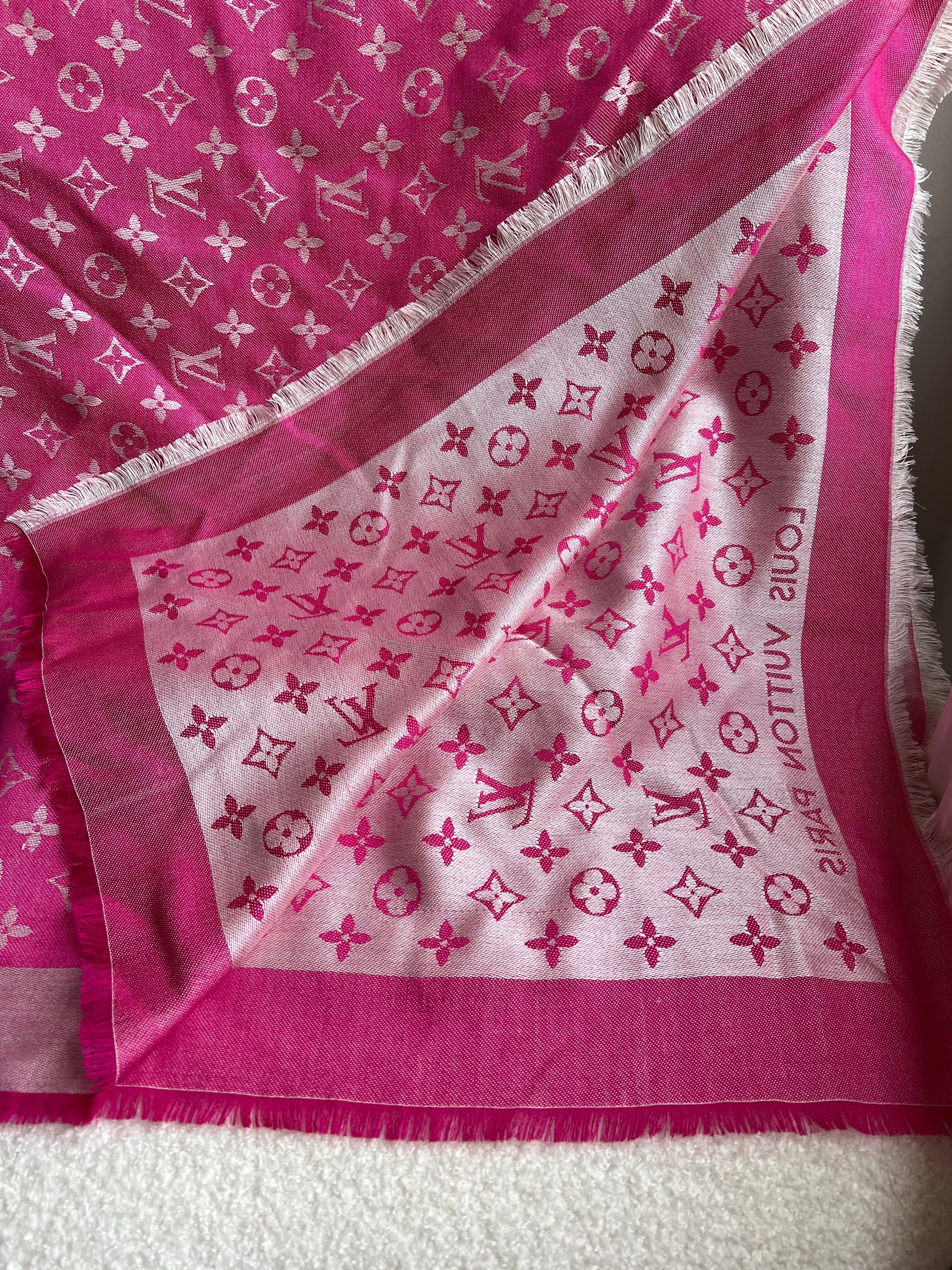 Louis Vuitton Pink Monogram Shawl (RRP £450)