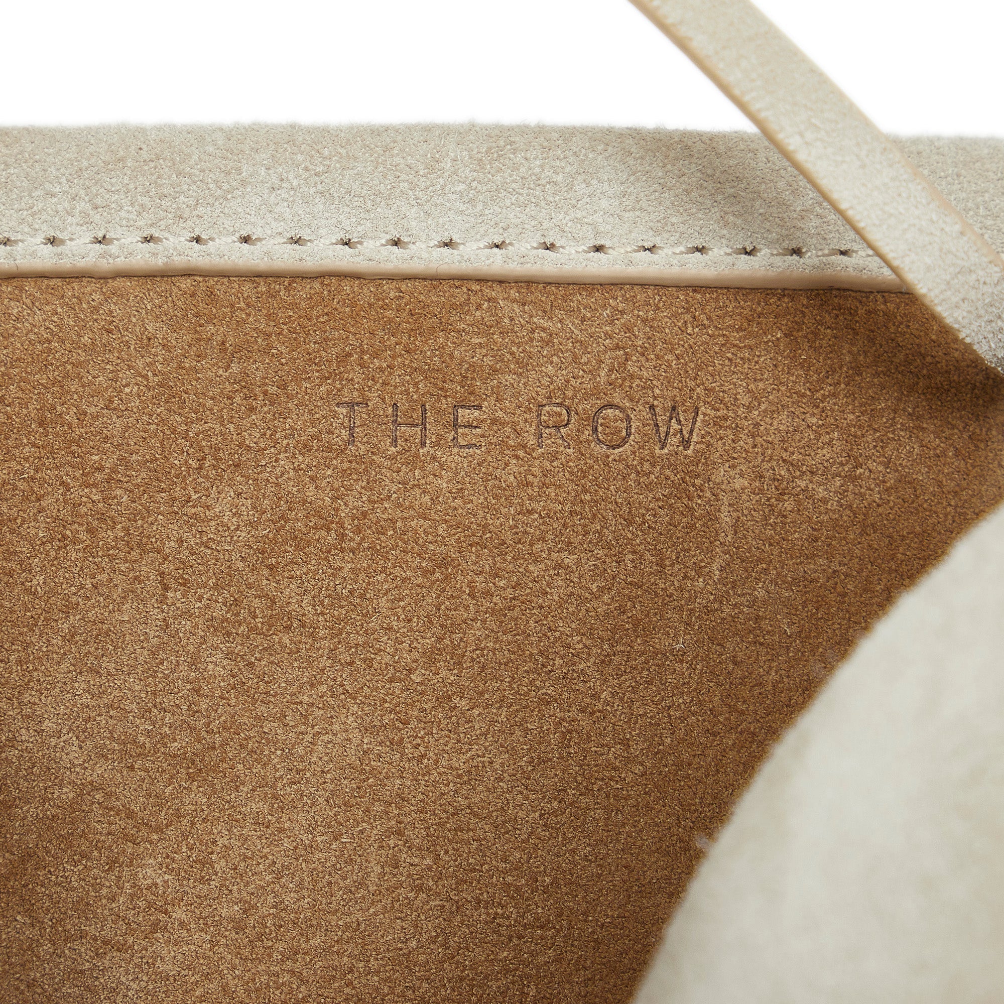 Beige The Row Small N/S Park Suede Tote