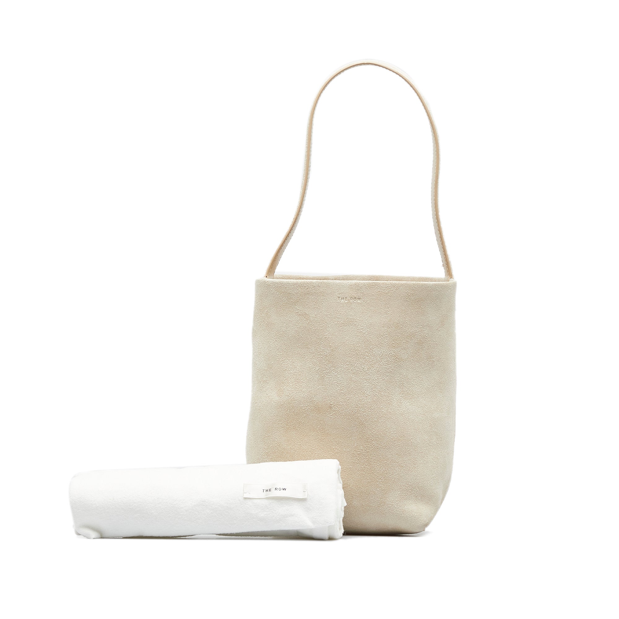 Beige The Row Small N/S Park Suede Tote