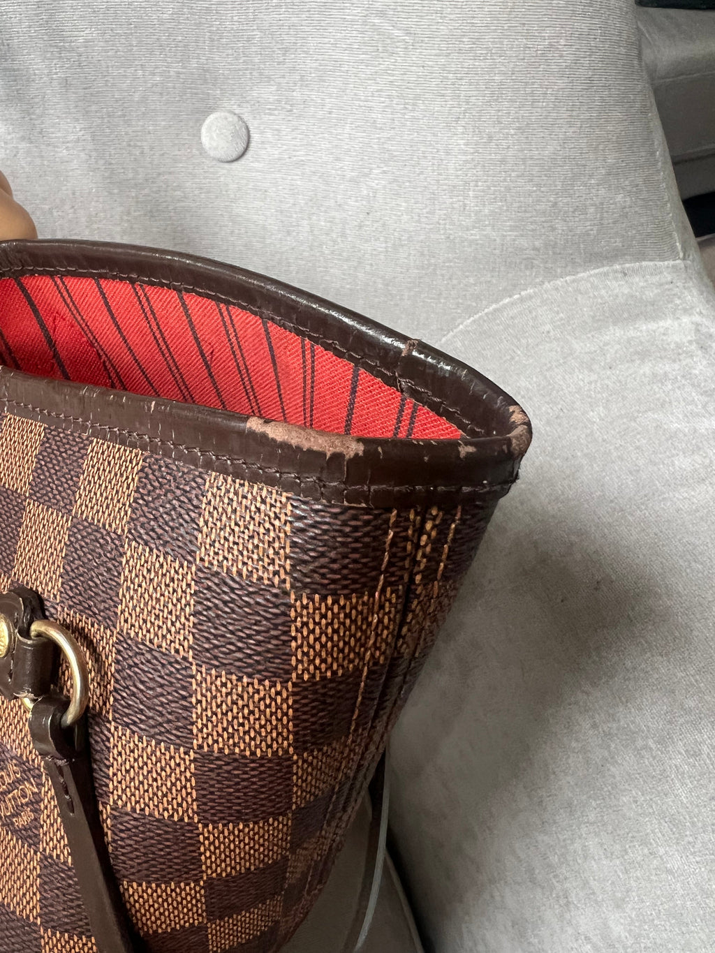 Louis Vuitton Neverfull MM Damier Ebene Cherry Interior (RRP £1,410)