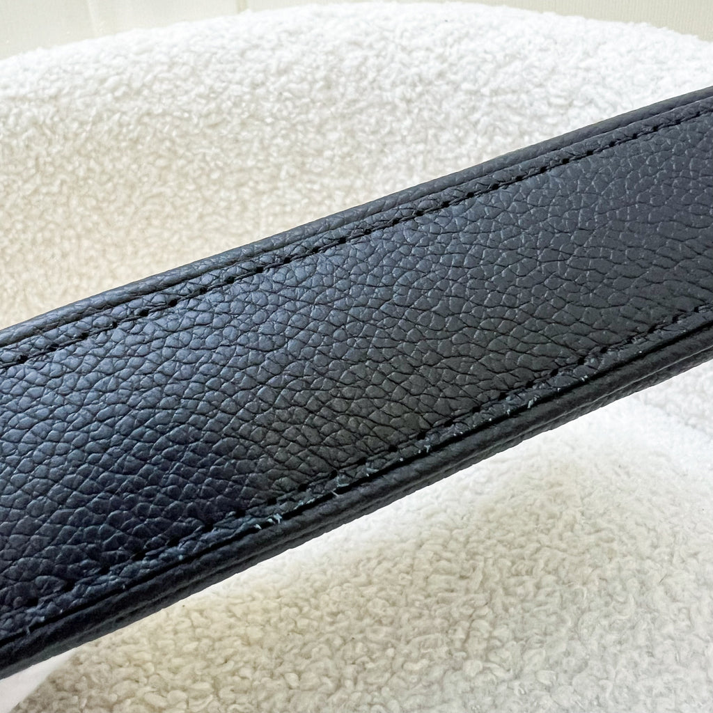 LV Easy Pouch on Strap Bag in Black Monogram Empreinte Leather and GHW