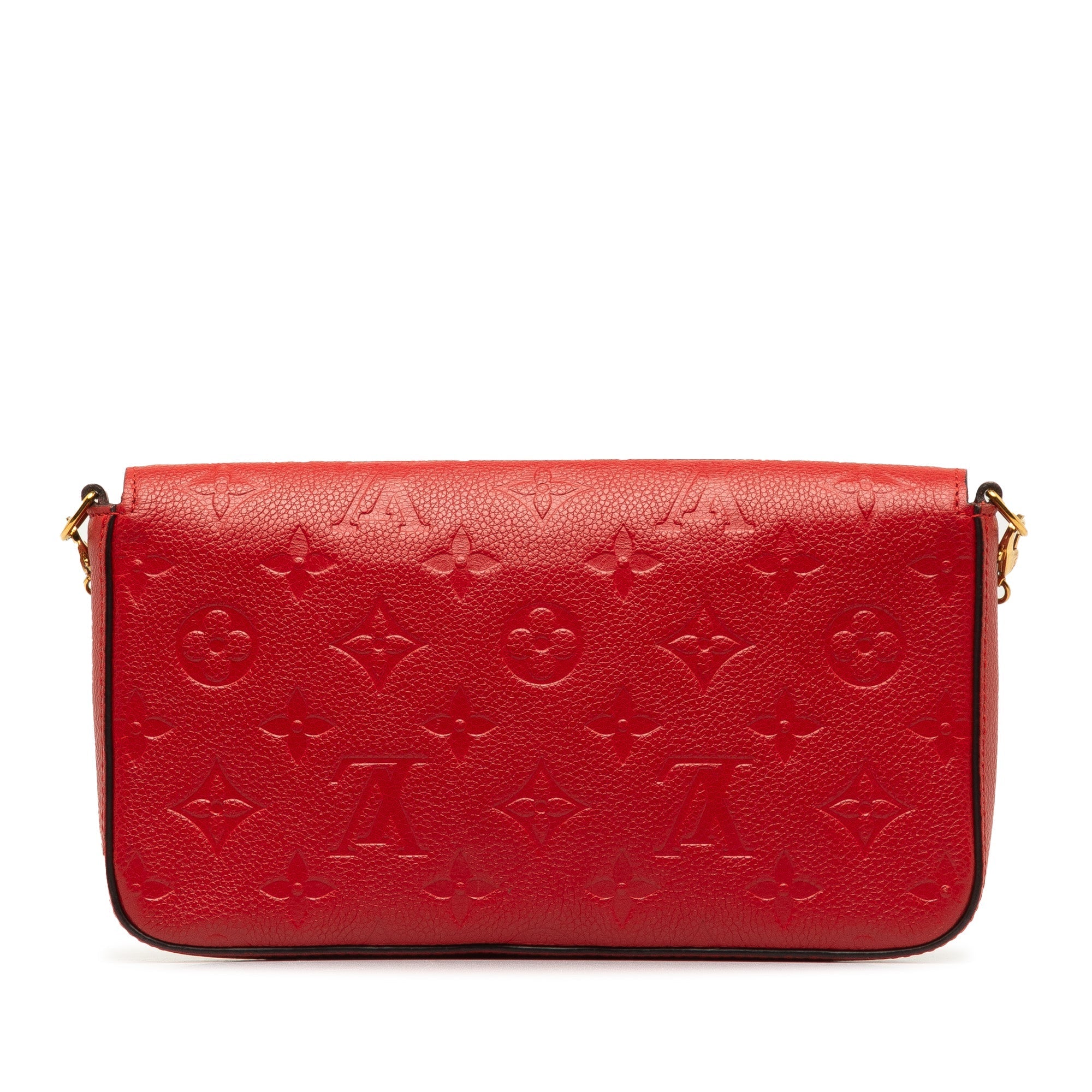 Red Louis Vuitton Monogram Empreinte Pochette Felicie Crossbody Bag