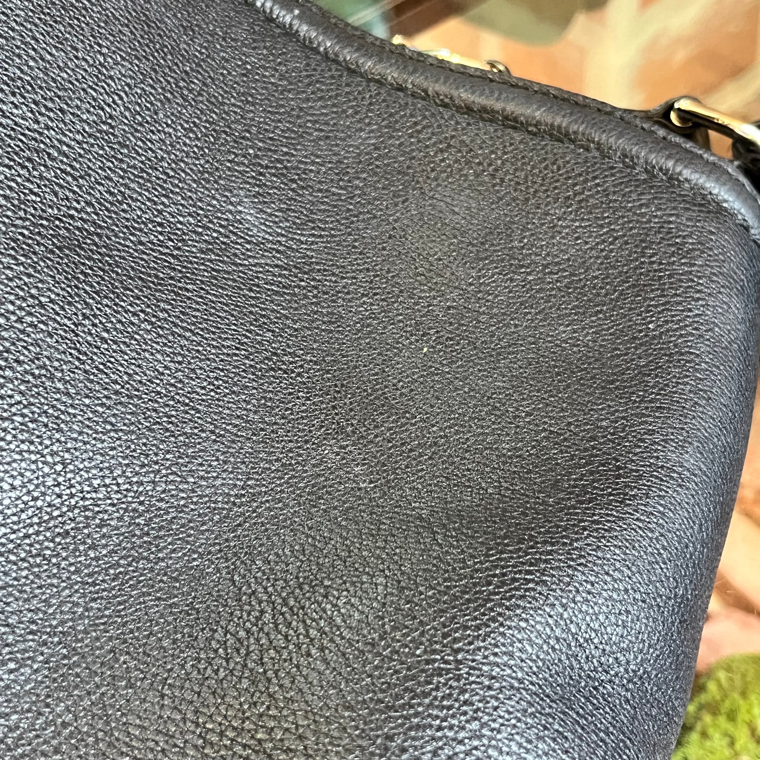 GUCCI Hasler Techno Horsebit Leather Hobo Bag