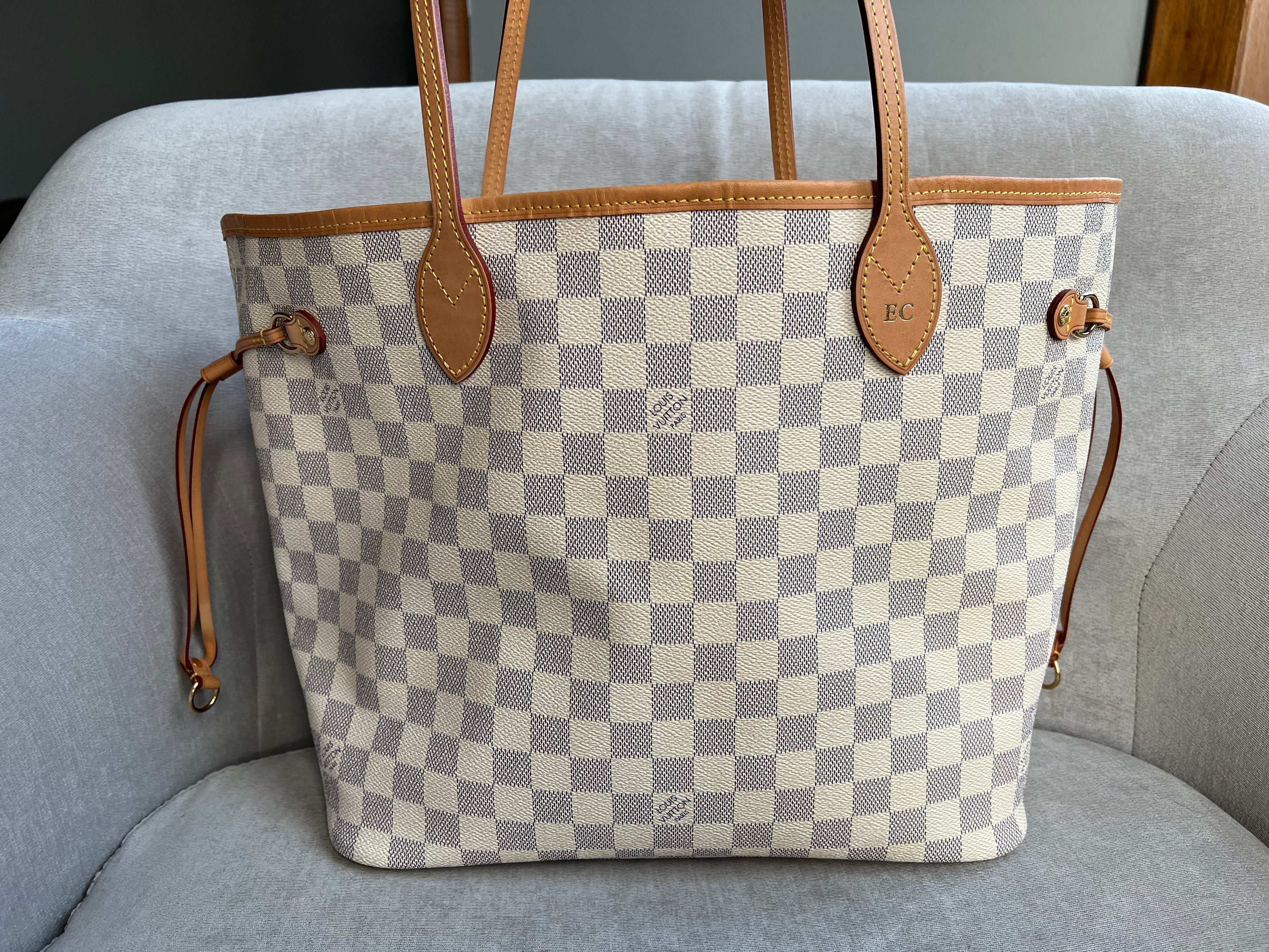 Louis Vuitton Neverfull MM Monogram Damier Azur (RRP £1,410)