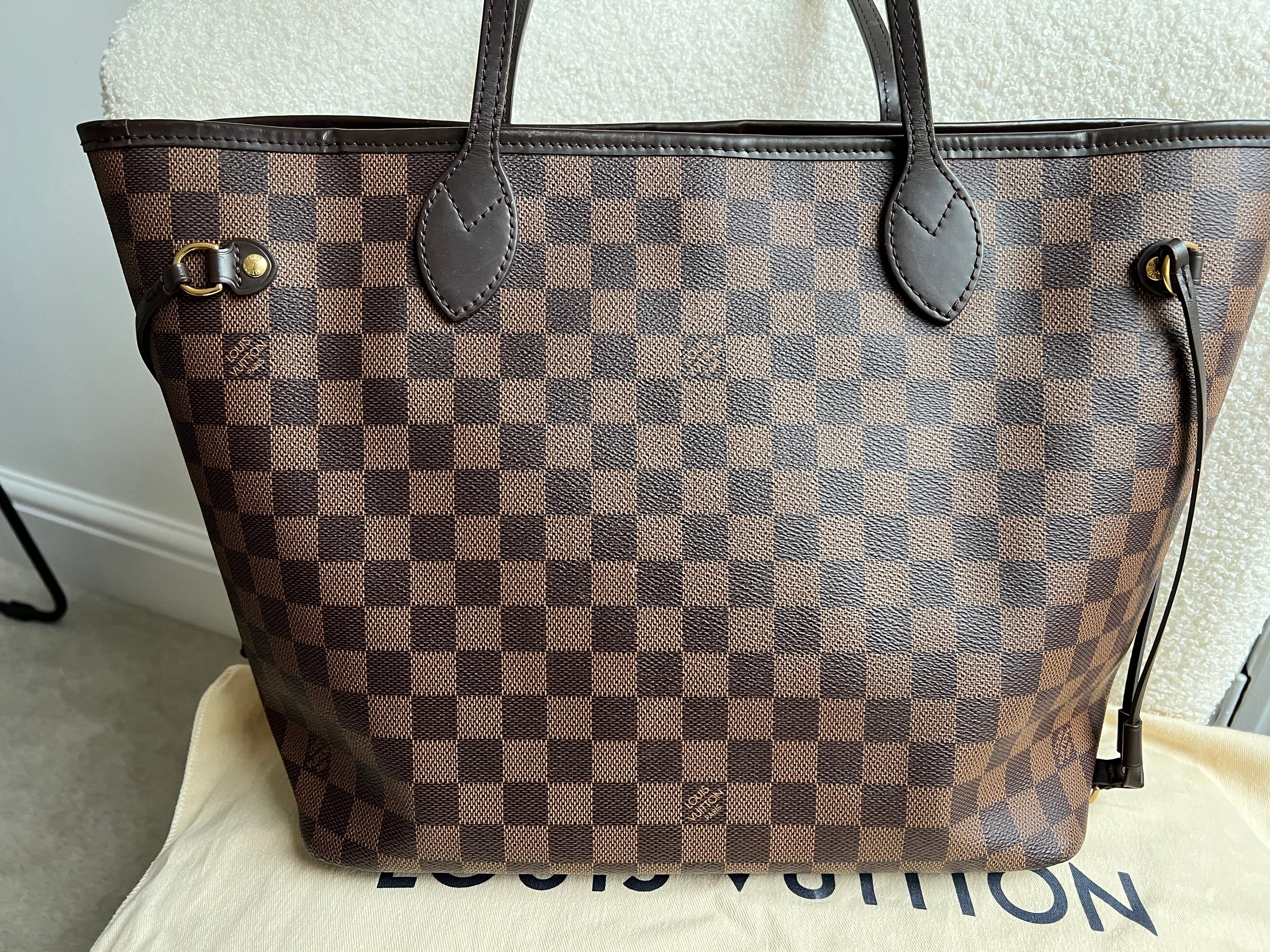 Louis Vuitton Neverfull MM Damier Ebene Cherry Interior (RRP £1,410)