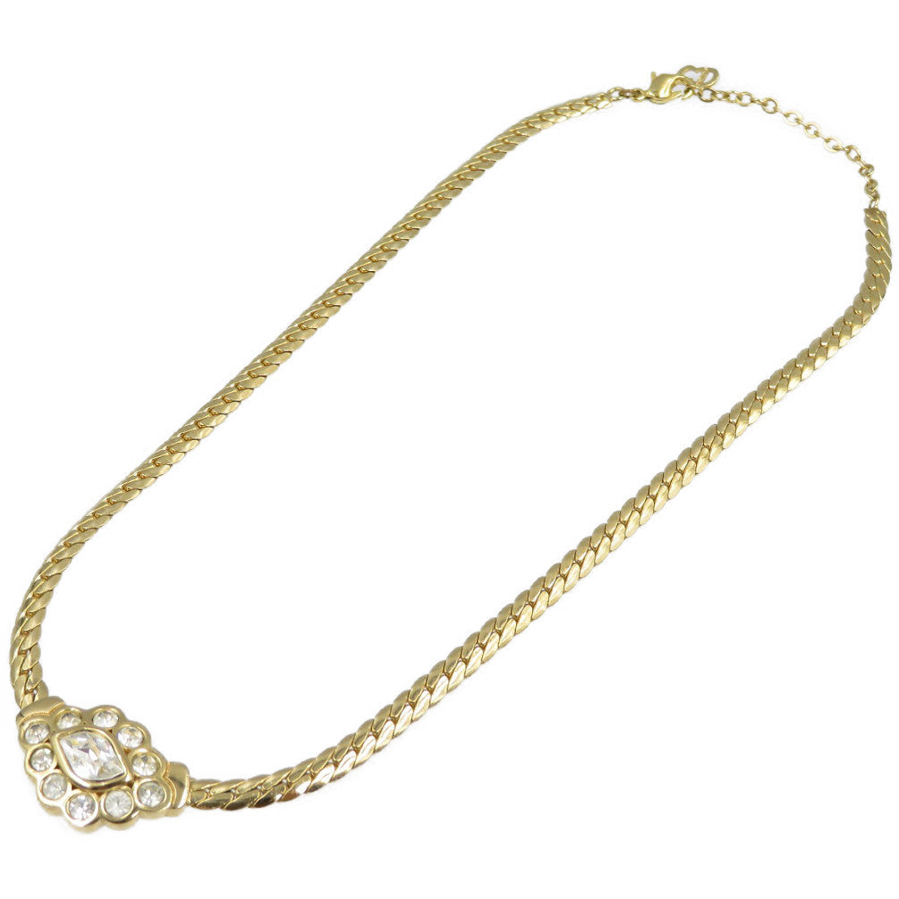 Christian Dior Necklace Metal, Rhinestone gold