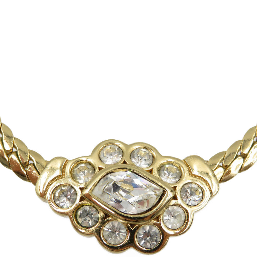Christian Dior Necklace Metal, Rhinestone gold