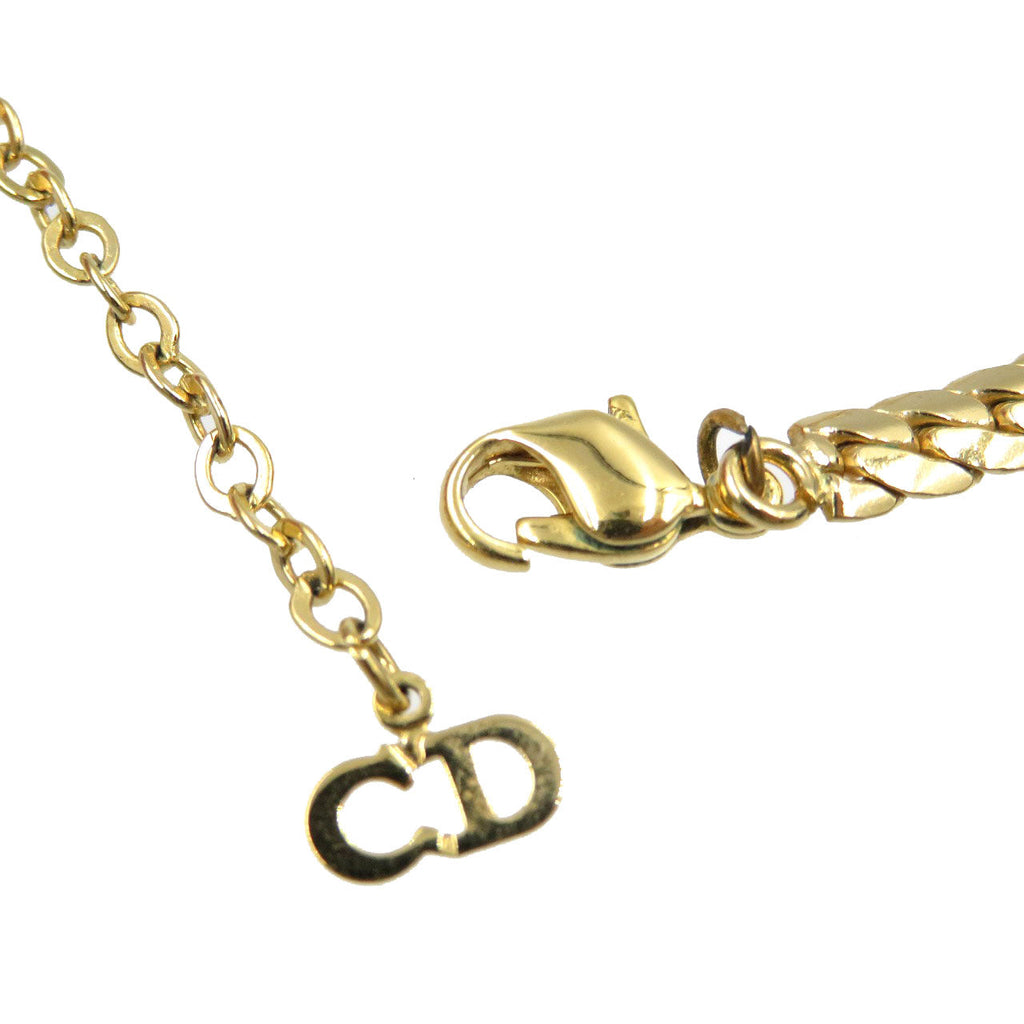 Christian Dior Necklace Metal, Rhinestone gold