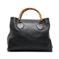 Black Gucci Medium Bamboo Diana Tote