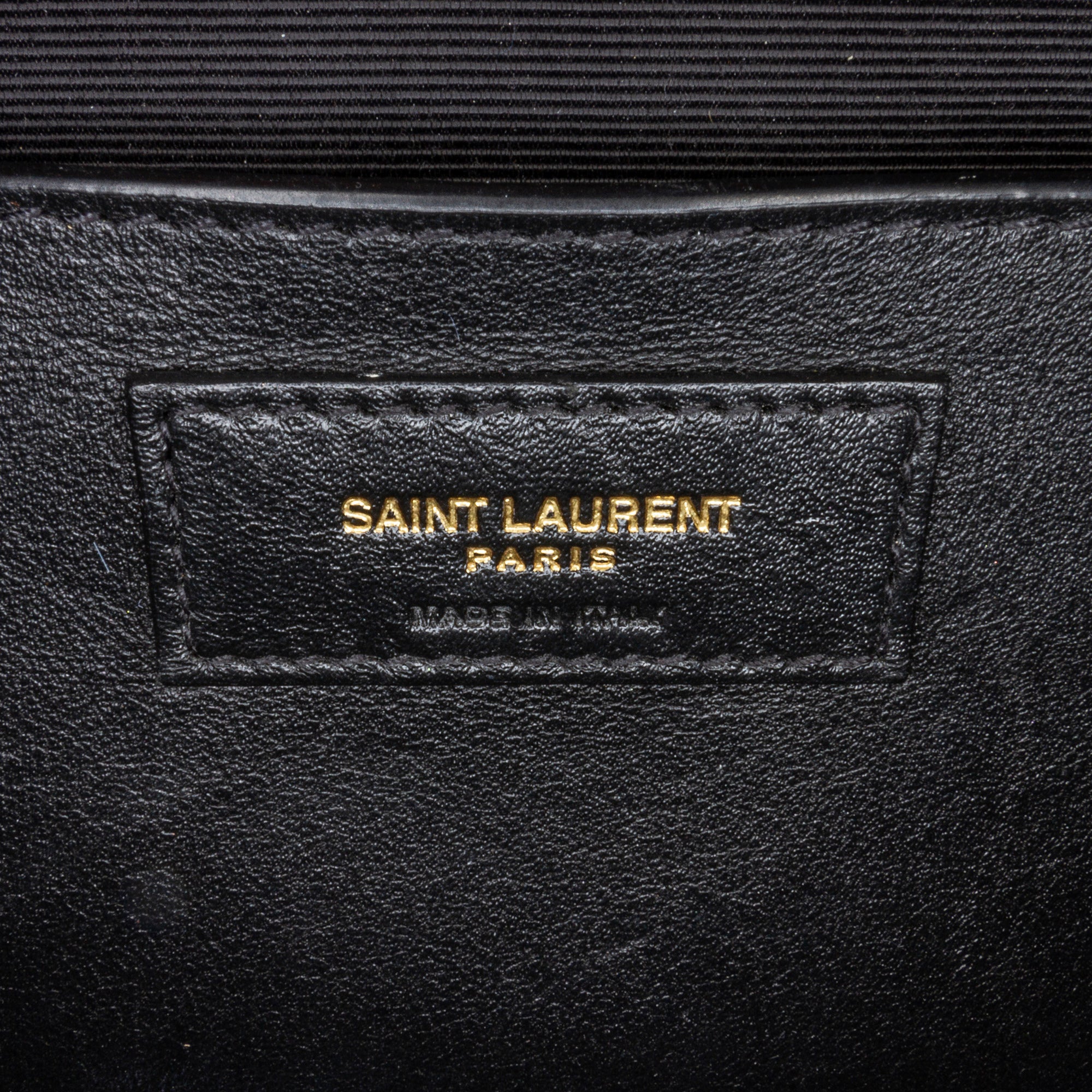 Yves Saint Laurent Monogram Envelope Black Calfskin