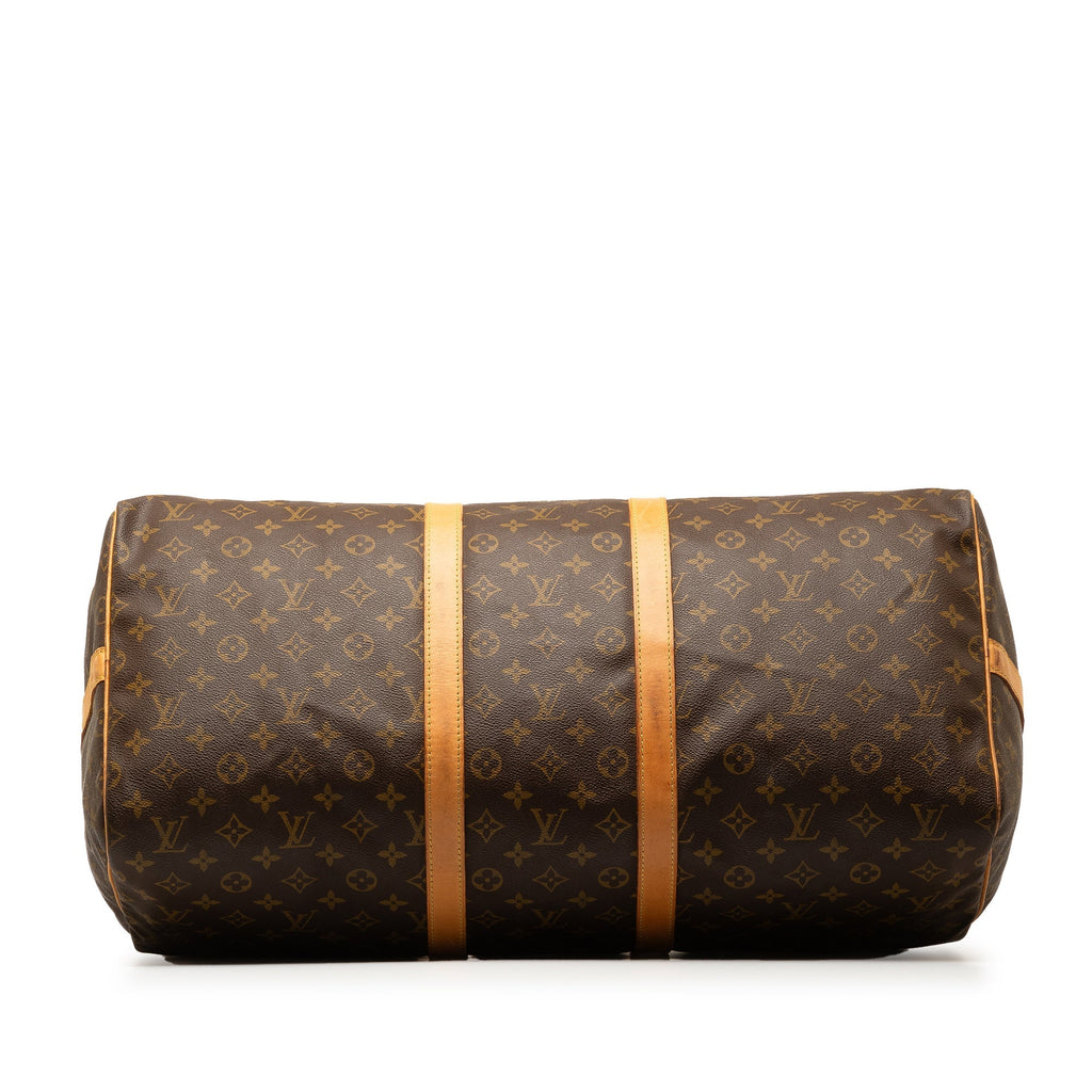 Brown Louis Vuitton Monogram Keepall Bandouliere 55 Travel Bag