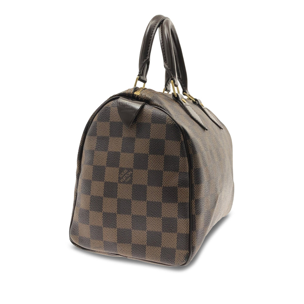 Brown Louis Vuitton Damier Ebene Speedy 25 Boston Bag