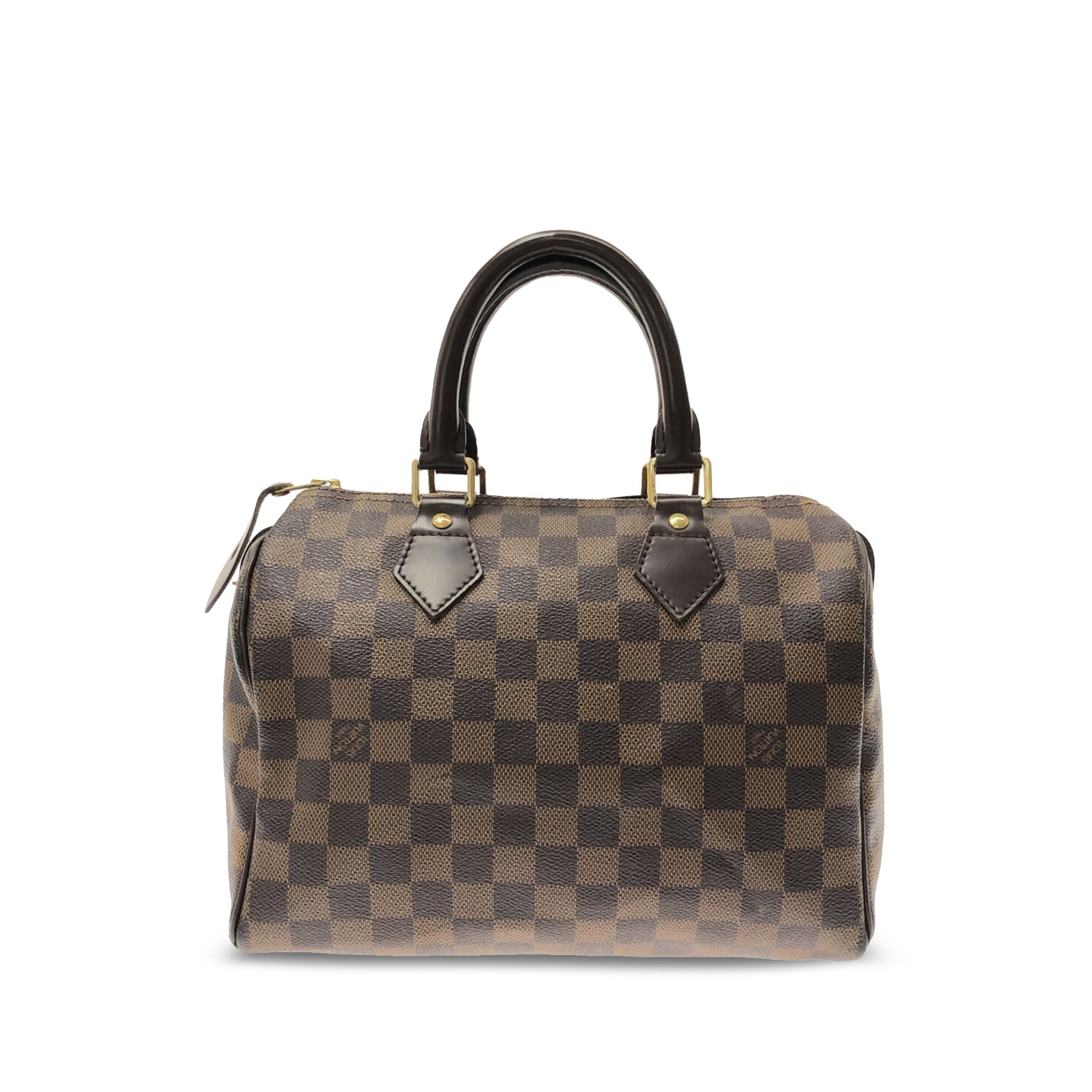 Brown Louis Vuitton Damier Ebene Speedy 25 Boston Bag