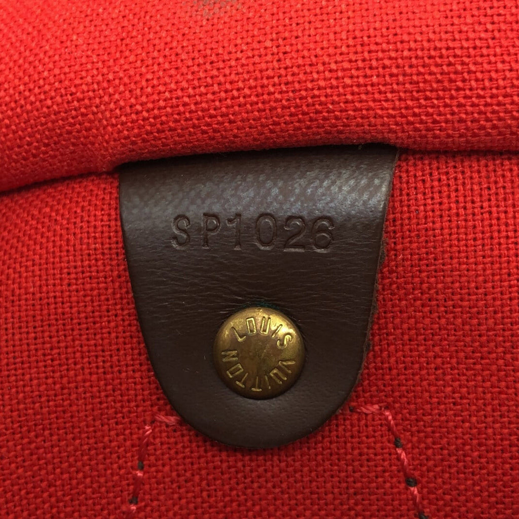 Brown Louis Vuitton Damier Ebene Speedy 25 Boston Bag