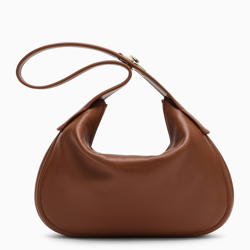 Valentino Garavani Small Go-Hobo Bag In Tobacco Leather Women