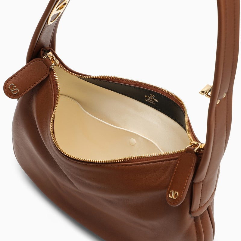 Valentino Garavani Small Go-Hobo Bag In Tobacco Leather Women