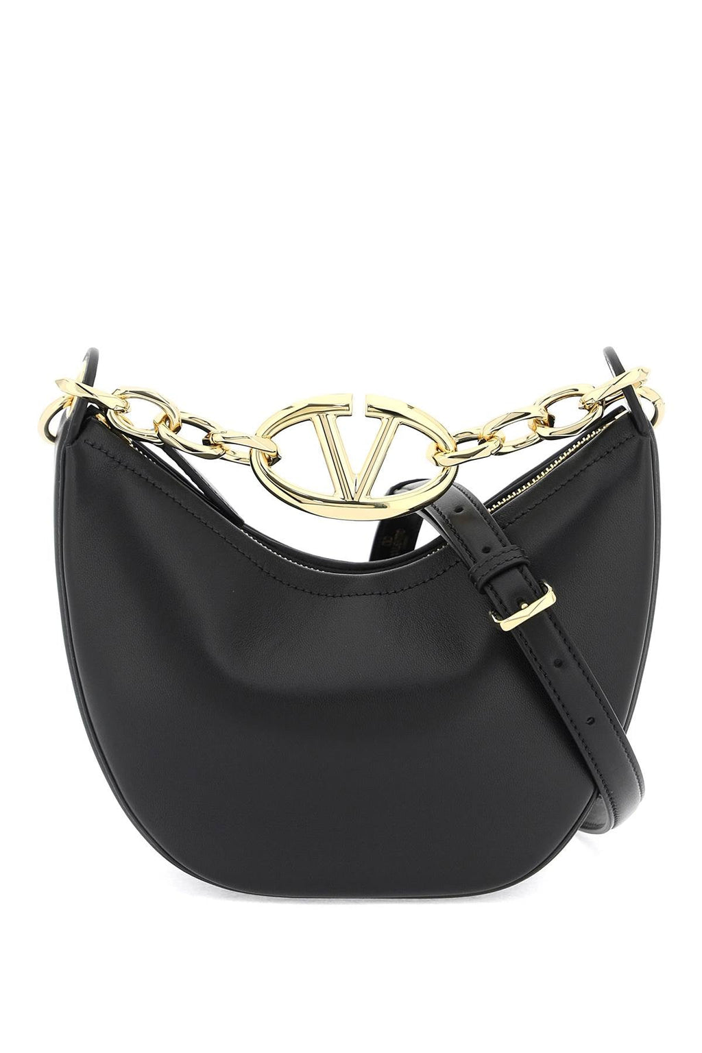 Valentino Garavani Mini Vlogo Moon Bag In Nappa Leather With Chain Women