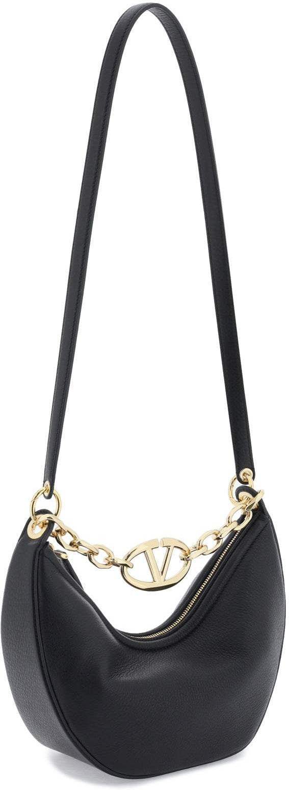 V LOGO GATE LEATHER TOP HANDLE BAG