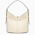Valentino Garavani Vlogo Ivory Shoulder Bag In Leather Women