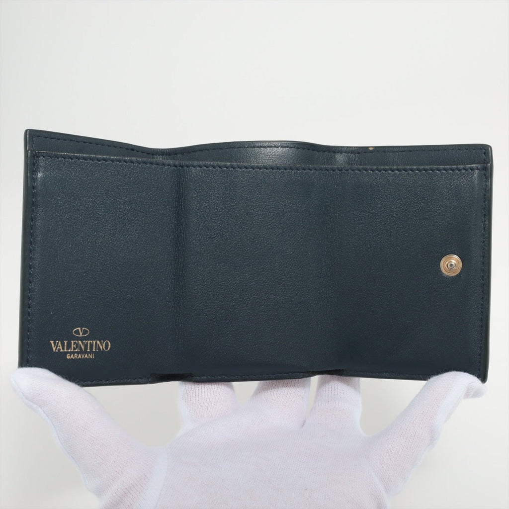 Valentino Leather Wallet Navy Blue