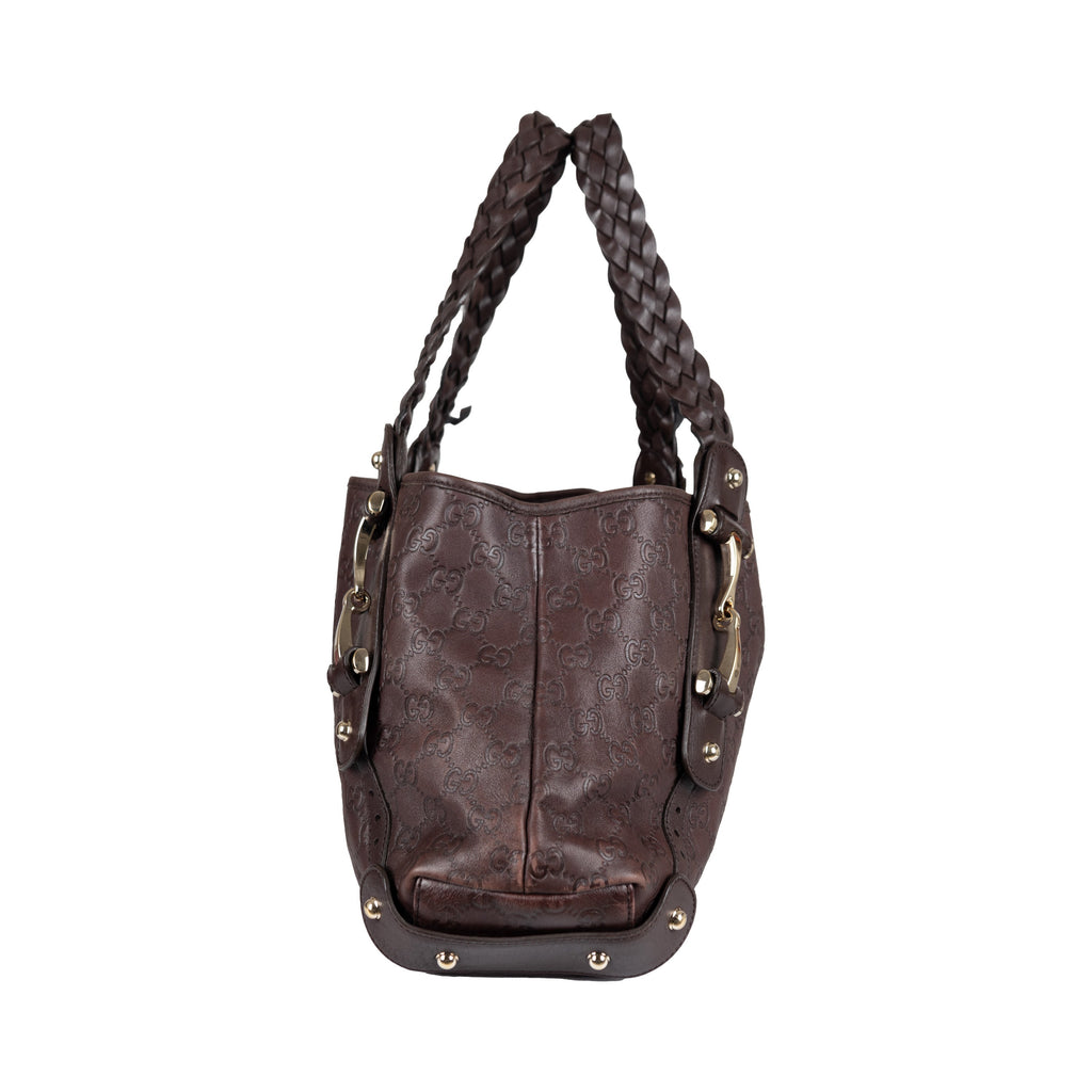 Gucci Guccissima Horsebit Pelham Shoulder Bag - '10s