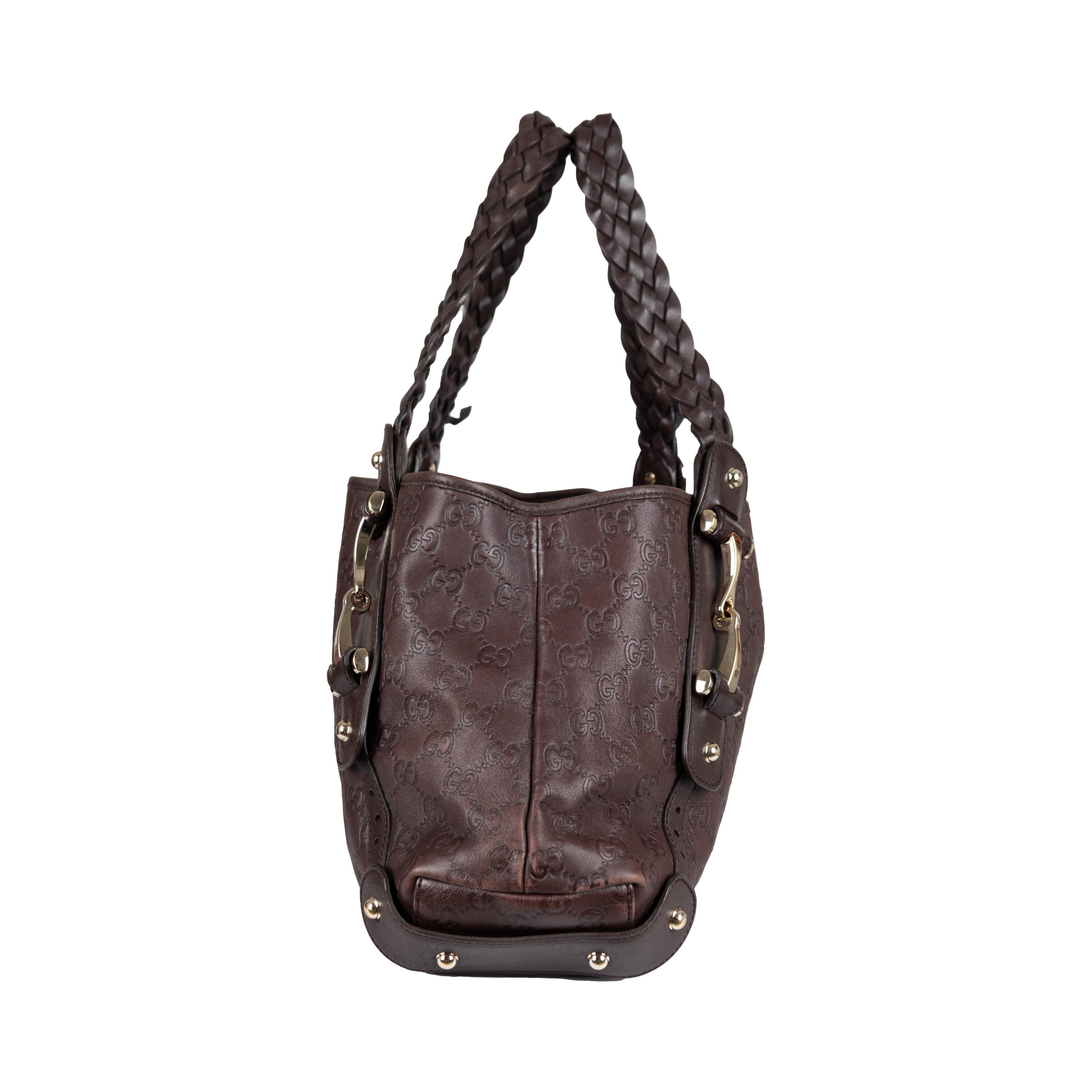 Gucci Guccissima Horsebit Pelham Shoulder Bag - '10s