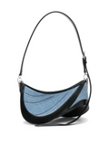 Small Bi Color Denim Spiral Curve 01