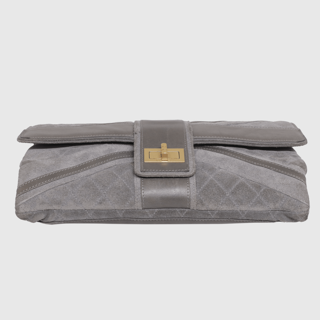 Grey Union Jack Jumbo Mademoiselle Flap Bag